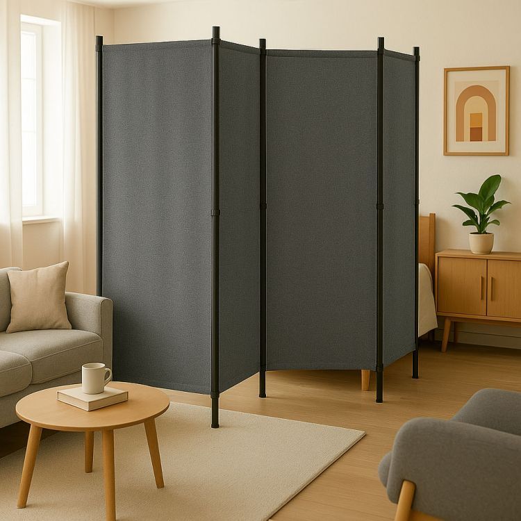 Záhradný 4-panelový skladací paraván proti vetru a slnku - 167 x 216 cm
