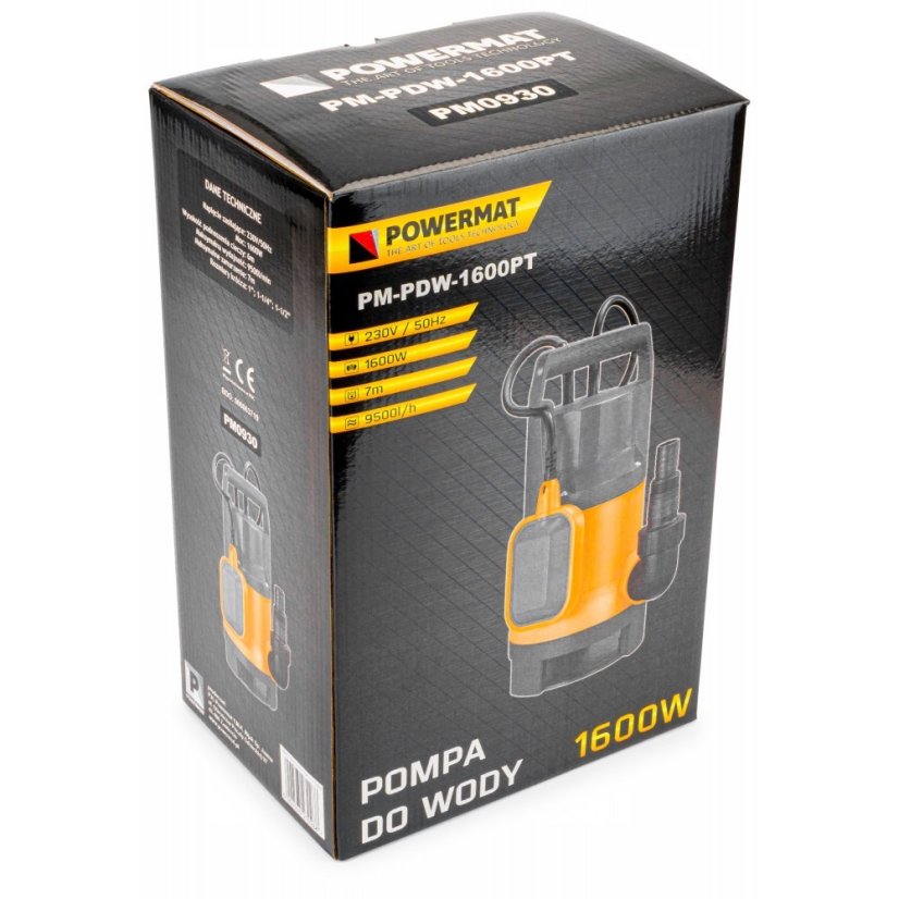 Ponorné čerpadlo s plovákem 1600W PM-PDW-1600PT