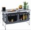 Klappbare Campingküche mit 2 Fächern 120 x 47 cm - grau Klappbare Campingküche mit 2 Fächern 120 x 47 cm - grau