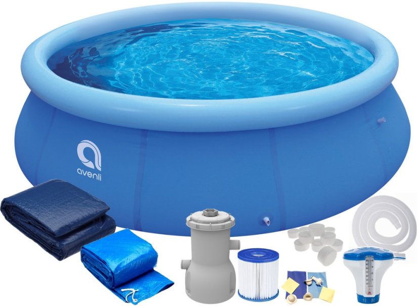 Aufblasbares Gartenschwimmbad 305 x 76 cm - Set 14in1 mit Zubehör