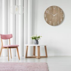Hochwertige Wanduhr aus Eiche 50 cm