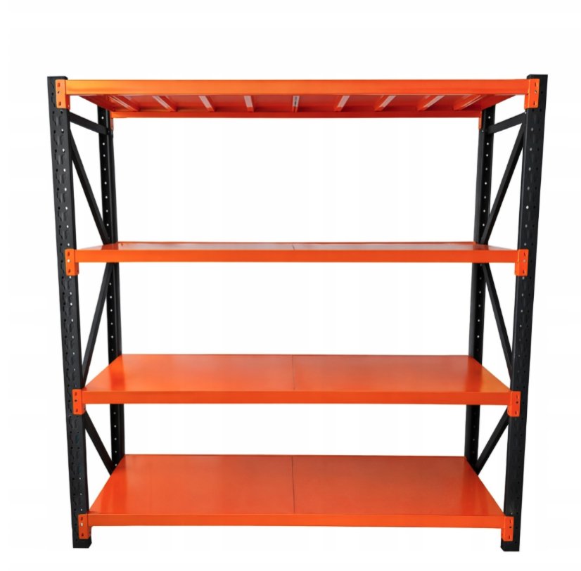 Kovový regál do skladu, garáže a dílny - nosnost 1 000 kg, 4 police