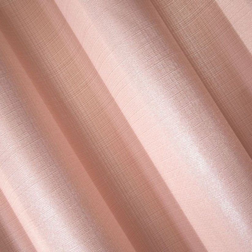 Pudrově růžový lesklý závěs na okna 140 x 250 cm