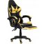 Ергономичен геймърски стол CLASSIC с поставка за крака жълт
