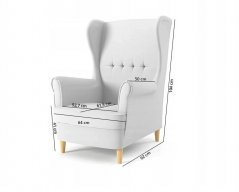 Светлосиньо дизайнерско кресло в скандинавски стил
