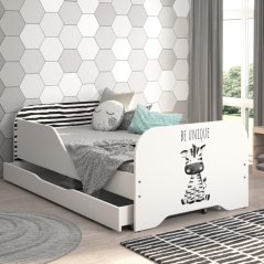 Dječji krevet 140 x 70 cm sa motivom zebre