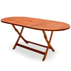 Сгъваема градинска маса Alabama от масив от акация 160 x 85 x 75 cm
