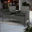Garten-Rattan-Garnitur NM-03 - grau + graue Kissen