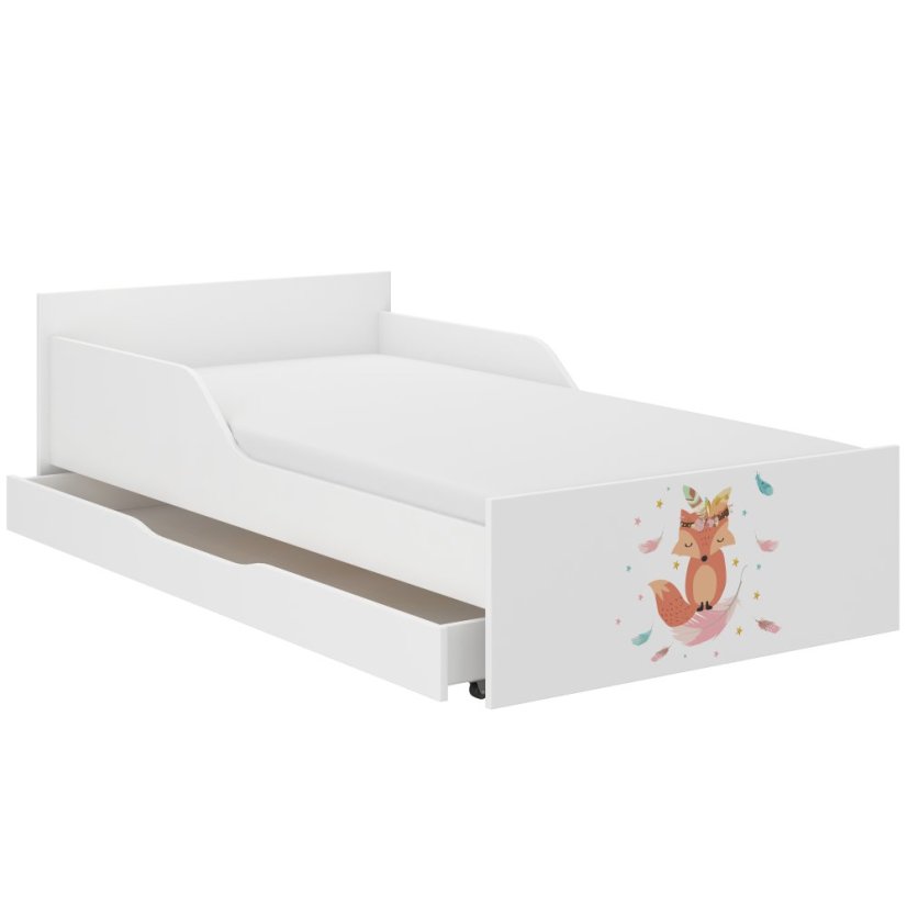 Rozprávková detská posteľ s milou líškou 180 x 90 cm