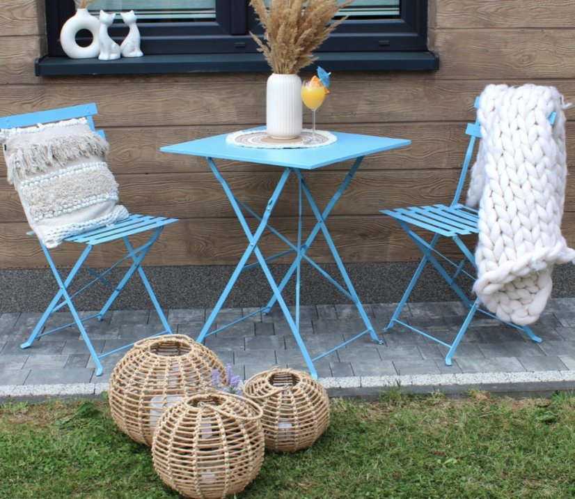 Сгъваем градински комплект, балконски комплект - маса + два стола