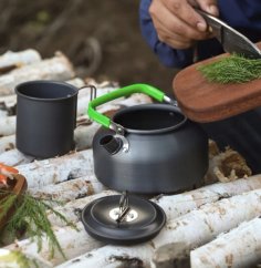 Kemping eszközök készlete