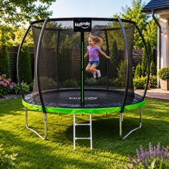 Zahradní trampolína o průměru 252 cm (8 stop) s vnitřní ochrannou sítí a žebříkem