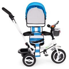Trojkolka, kočík modrej farby Ecotoys