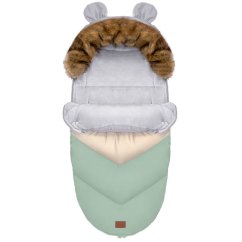 Sacco invernale estensibile Teddy verde-grigio