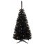 Albero di Natale nero con rami dorati 180 cm