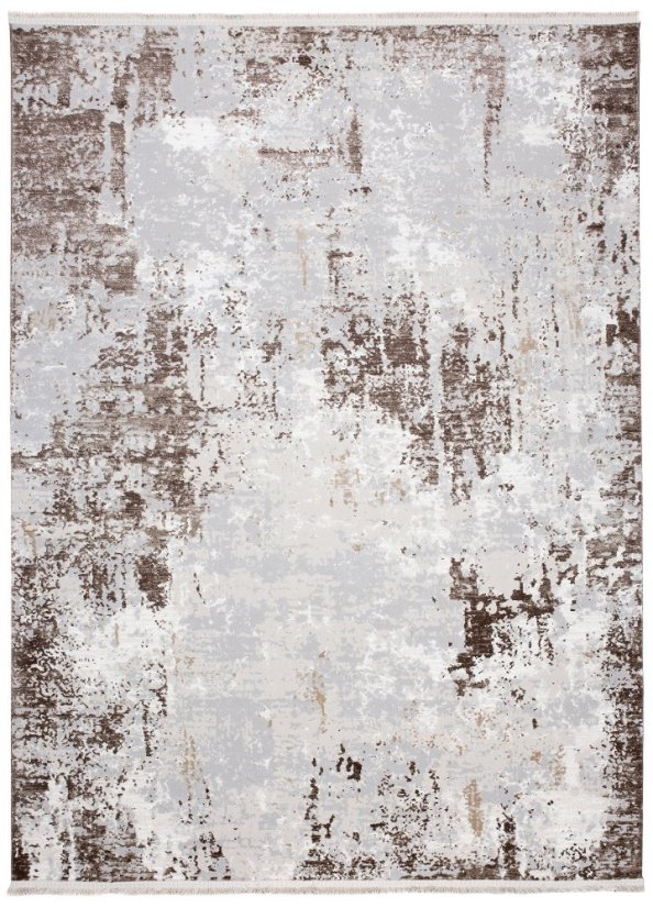 Beige-grauer Teppich im Vintage-Design