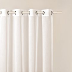 Hochwertige cremefarbene Gardine Flavia mit Rüschen auf Kreisen 300 x 250 cm