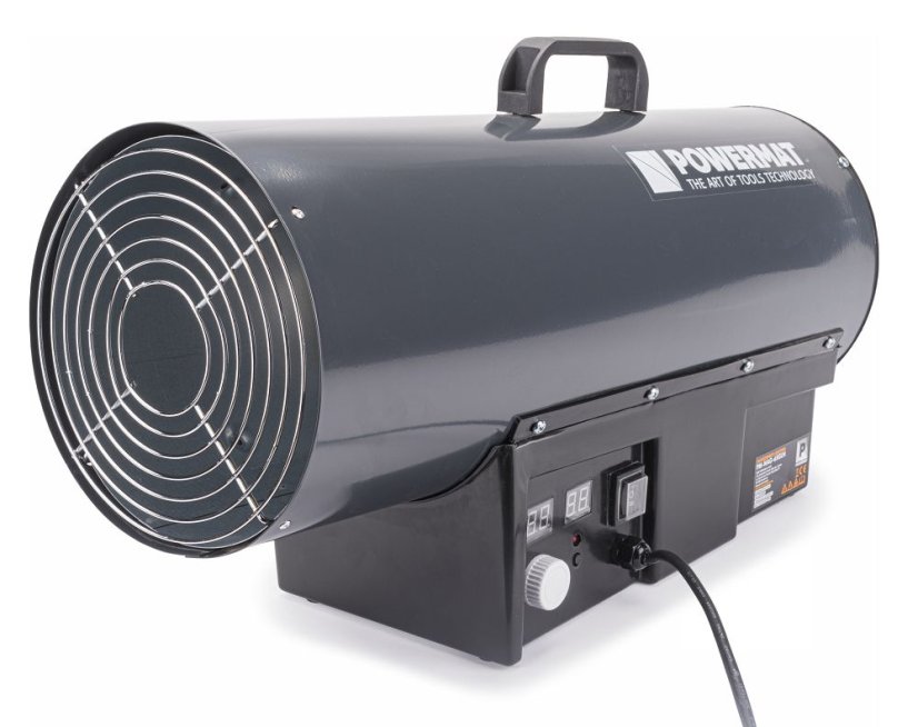 65 kW-os gázfűtő készülék gáznyomás-szabályozóval és tömlővel