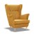 Kényelmes füles fotel - mézsárga