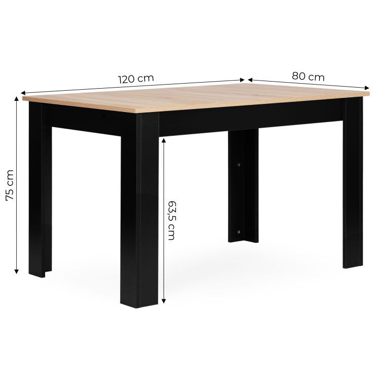 Kuchyňský a jídelní stůl 120 x 80 cm pro 4 osoby