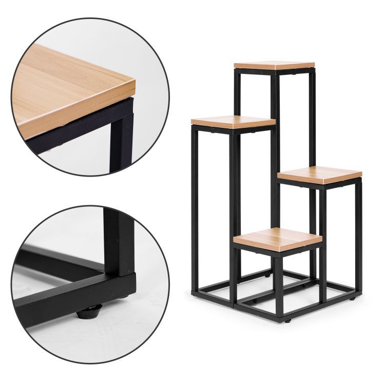 Stojan na květiny ve světlém ořechu