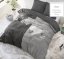 Lenjerie de pat din bumbac culoarea gri pentru pat dublu 160 x 200 cm