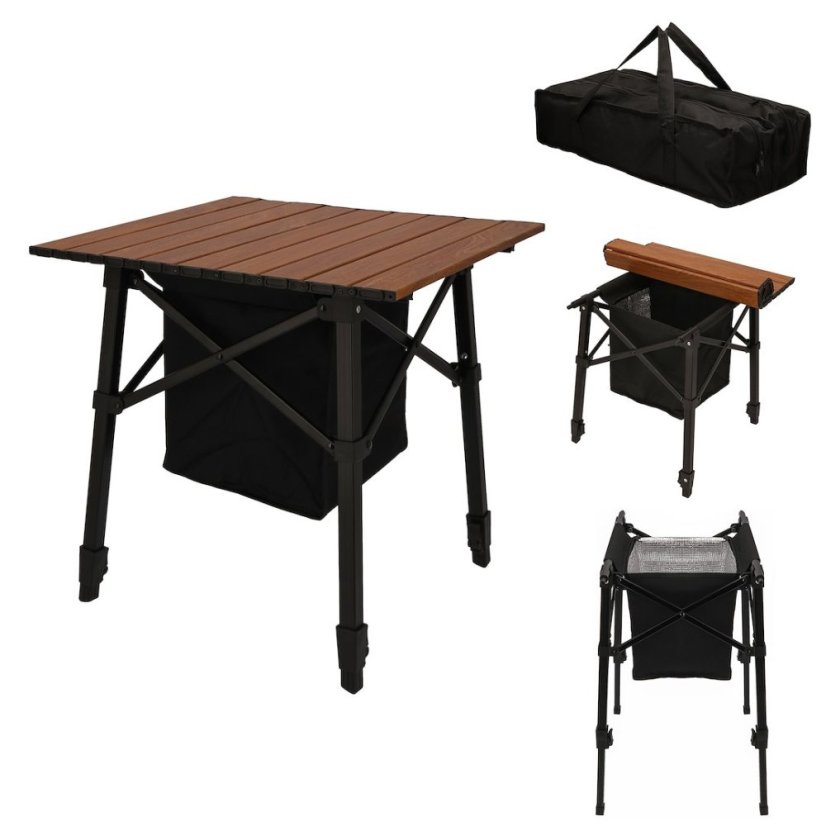 Skladací turistický stolík s chladiacou taškou