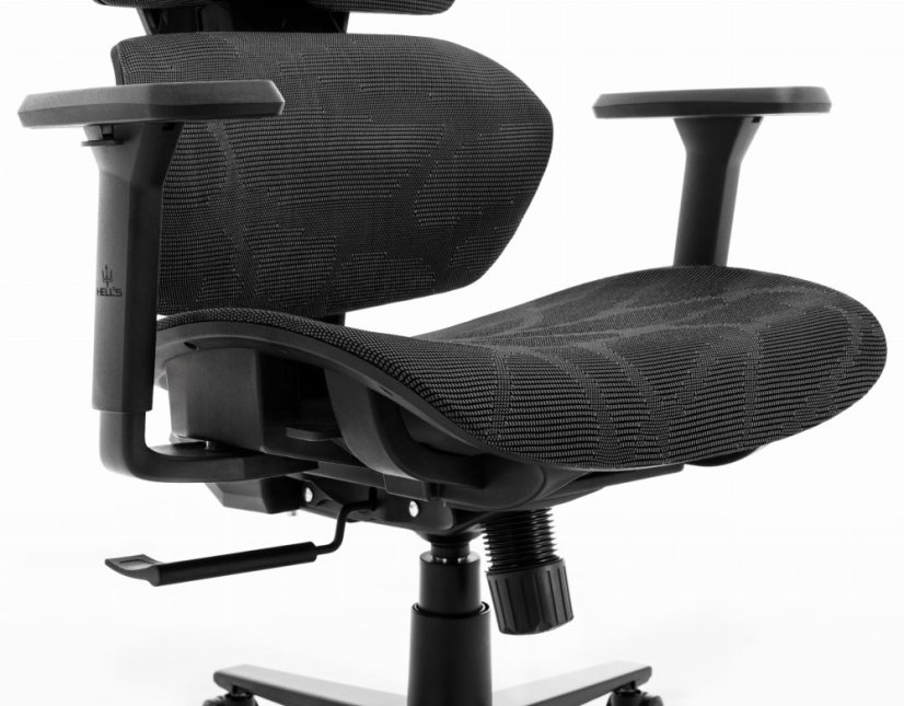 Ergonomická textilní otočná kancelářská židle - HC-1010 BLACK