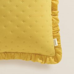 Față de pernă romantică MOLLY în galben muștar 45 x 45 cm