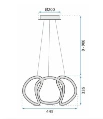 Elegante e moderna plafoniera a LED con telecomando