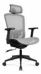Ergonomická kancelárska stolička HC-1045 so sieťovaným operadlom - sivá