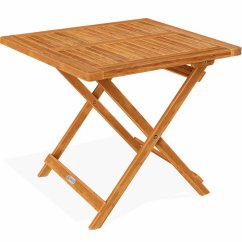 Klappbarer Gartentisch aus massivem Akazienholz - 70 x 70 cm