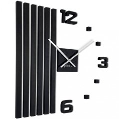 Luxuriöse Wanduhr aus Holz in Schwarz
