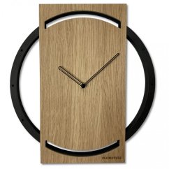 Elegante Wanduhr WOOD OAK 2