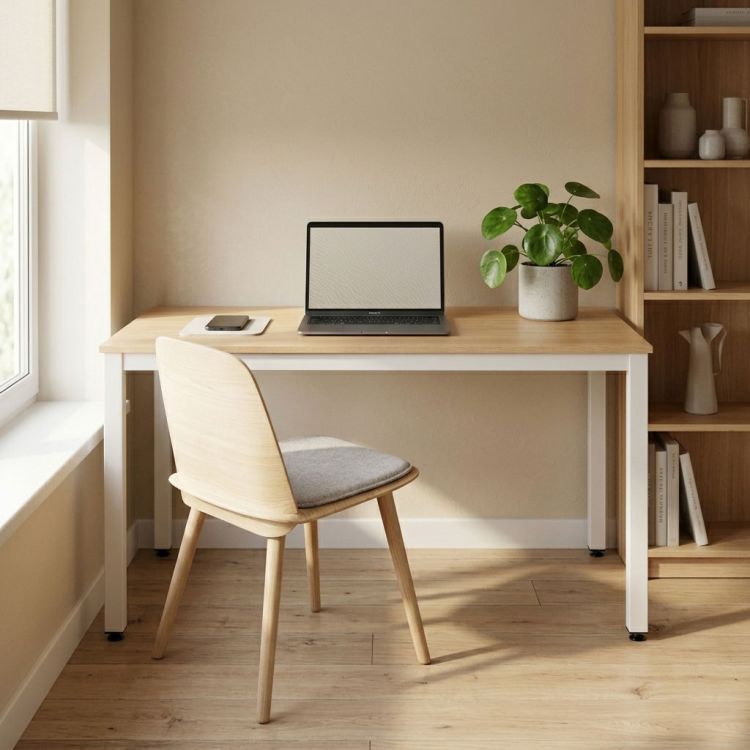 Univerzální pracovní a jídelní stůl 120 x 60 cm - 4-5 osob, světlý dub