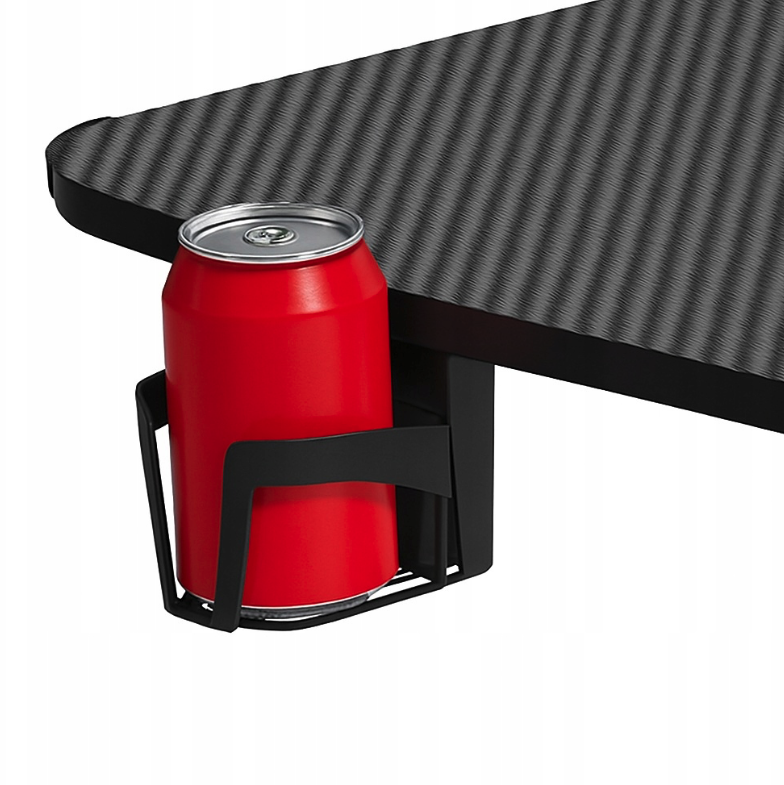 Čierny herný stôl, PC stôl s LED osvetlením RGB