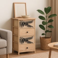 Kommode ZOFIA mit 4 Schubladen - Boho-Design, 40 x 29 x 73 cm