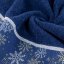 Bavlnený modrý uterák s vianočnou výšivkou