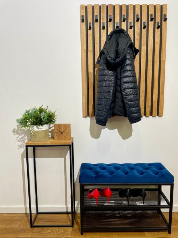 Loft cipőpad kárpitozott üléssel 80 cm - több színben