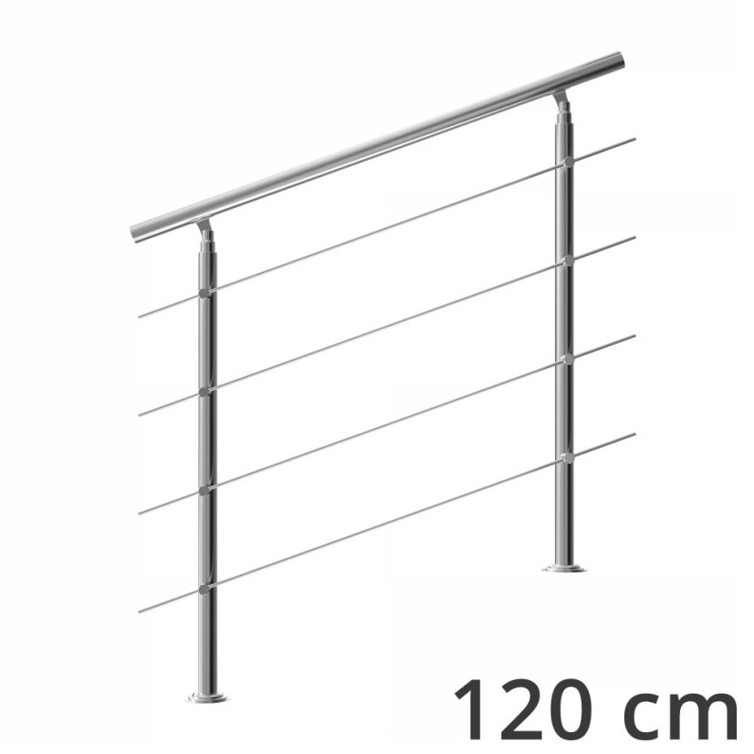 Corrimano per scale in acciaio inossidabile a 4 pioli