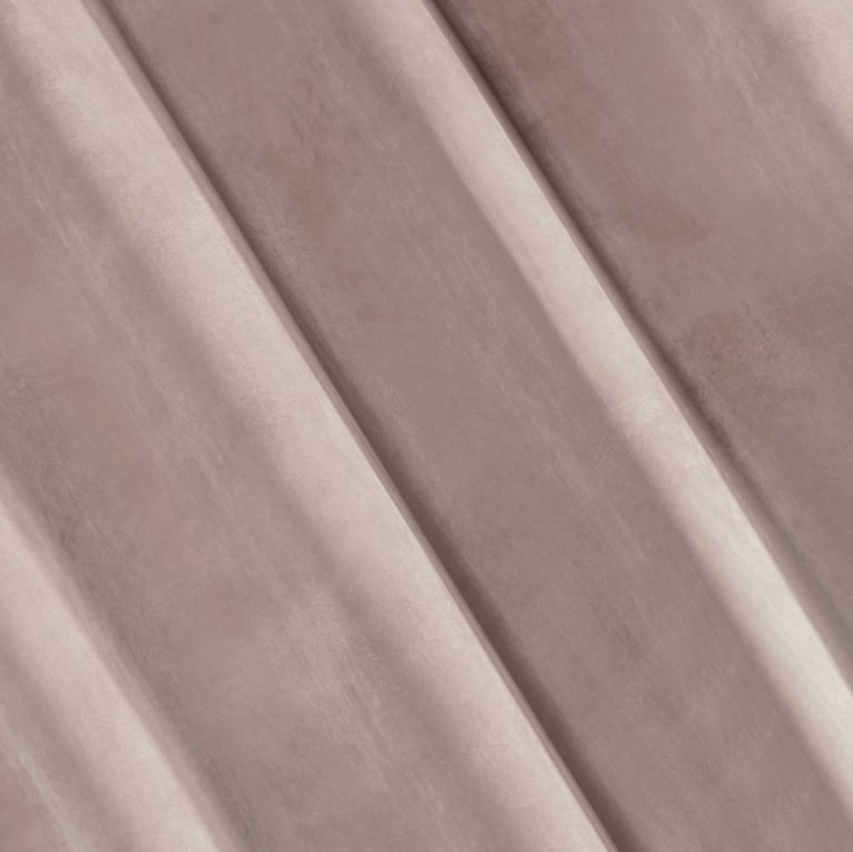 Sametové závěsy pudrové barvy do ložnice 140 x 250 cm - Rozměr: Délka: 250 cm