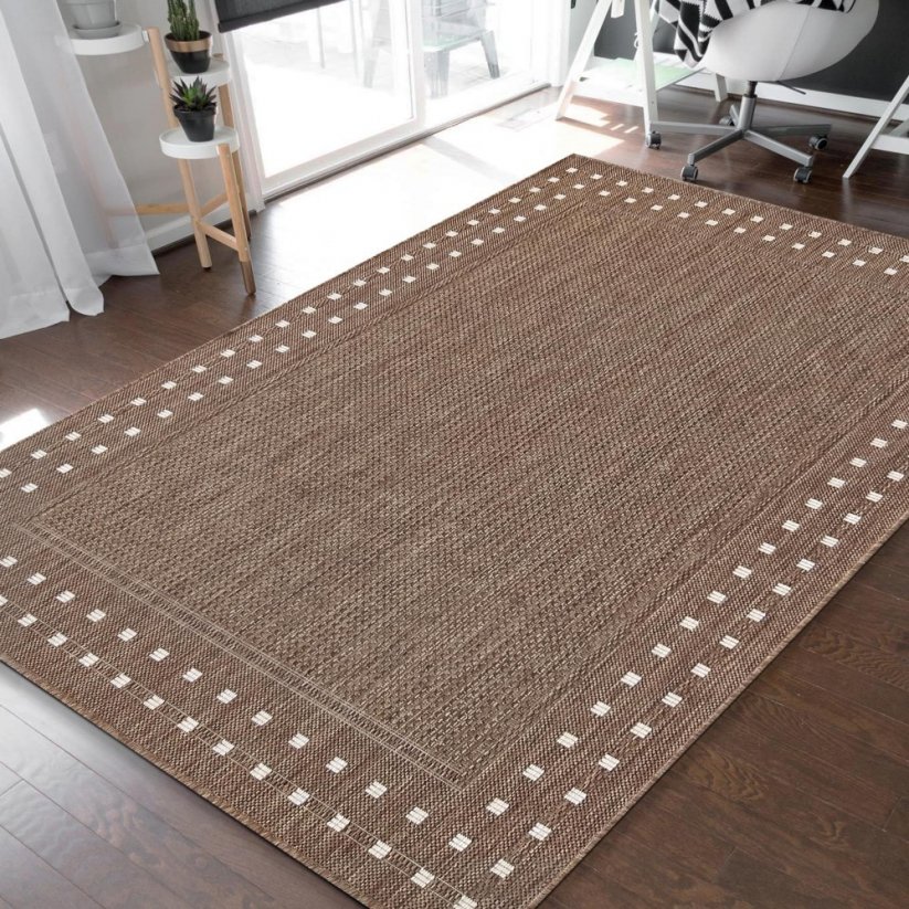 Eleganter doppelseitiger Teppich mit beeindruckender Kante - Die Größe des Teppichs: Breite: 80 cm | Länge: 150 cm