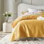 Gelbe Velours Tagesdecke Feel 200 x 220 cm