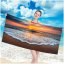 Плажна кърпа с шарка на плажен залез, 100 х 180 см