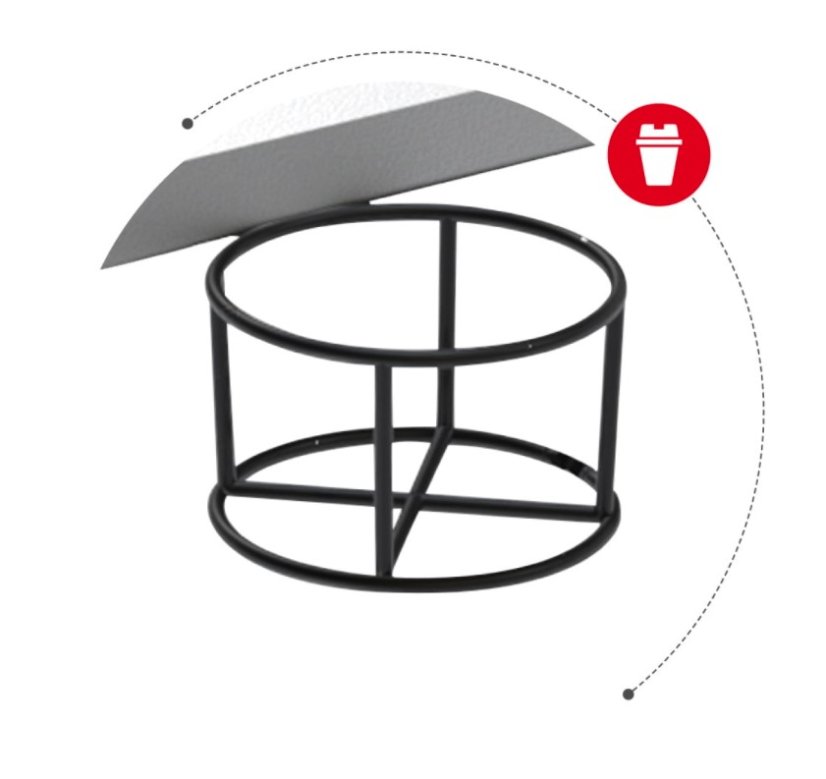 Priestranný rohový stôl HERO 6.3 v bielej farbe