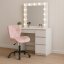 Scaun pivotant de birou ergonomic - catifea - Culoare: Violet