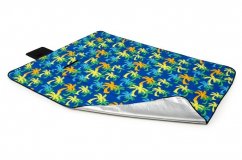 Одеяло за пикник в синьо с мотив на палма