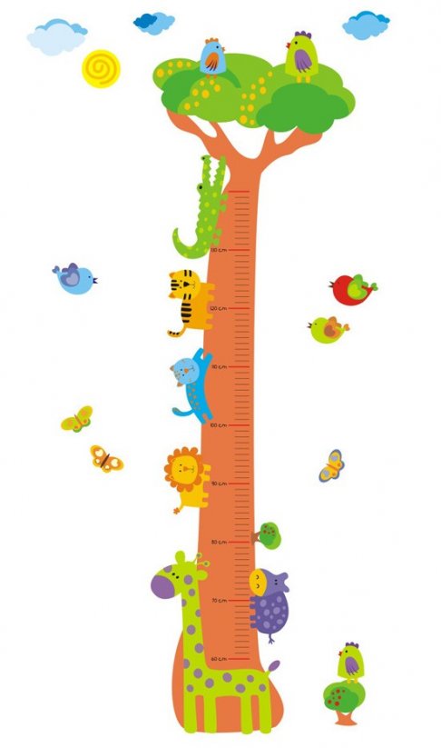 Nálepka strom na měření výšky dítěte