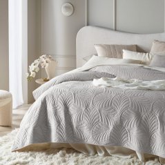 Prekrivač za krevet od velura u svijetlo sivoj boji Feel  220 x 240 cm