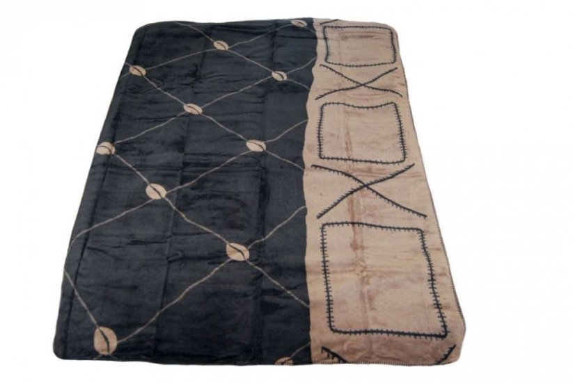 Černé dekorační deky na postel
